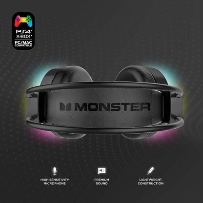 Monster RGB Gaming Headset – Dynamic Sound Meets Style