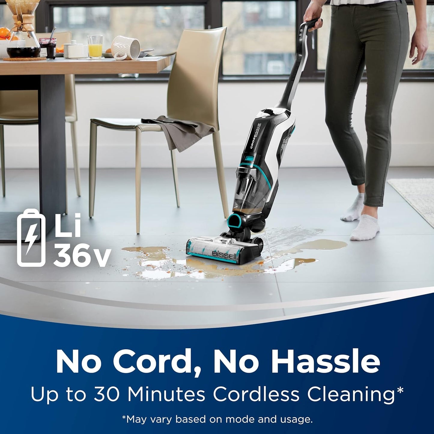 BISSELL CrossWave Cordless Max All in One Wet-Dry Vacuum Cleaner and Mop for Hard Floors and Area Rugs - SmartGatelb