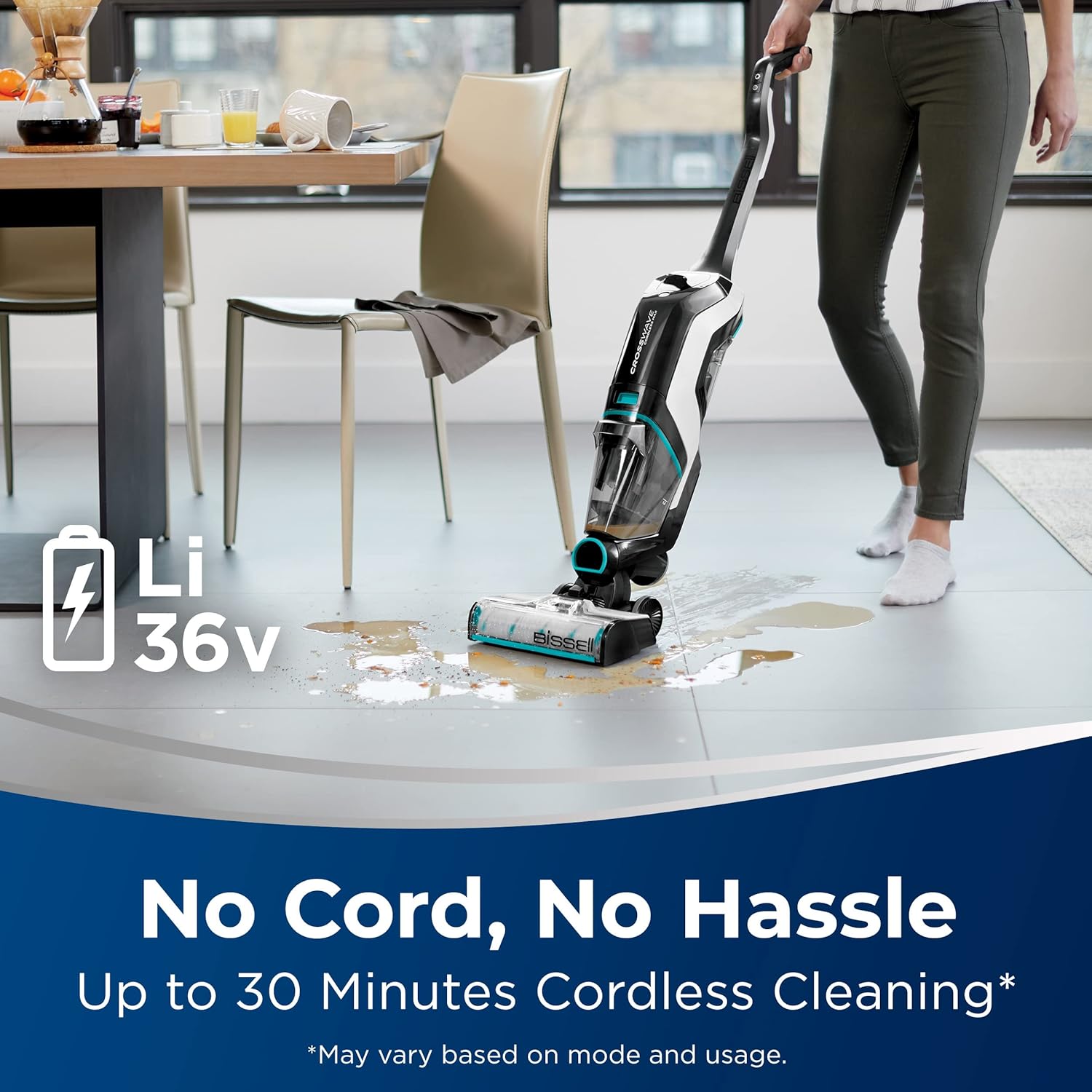 BISSELL CrossWave Cordless Max All in One Wet-Dry Vacuum Cleaner and Mop for Hard Floors and Area Rugs - SmartGatelb