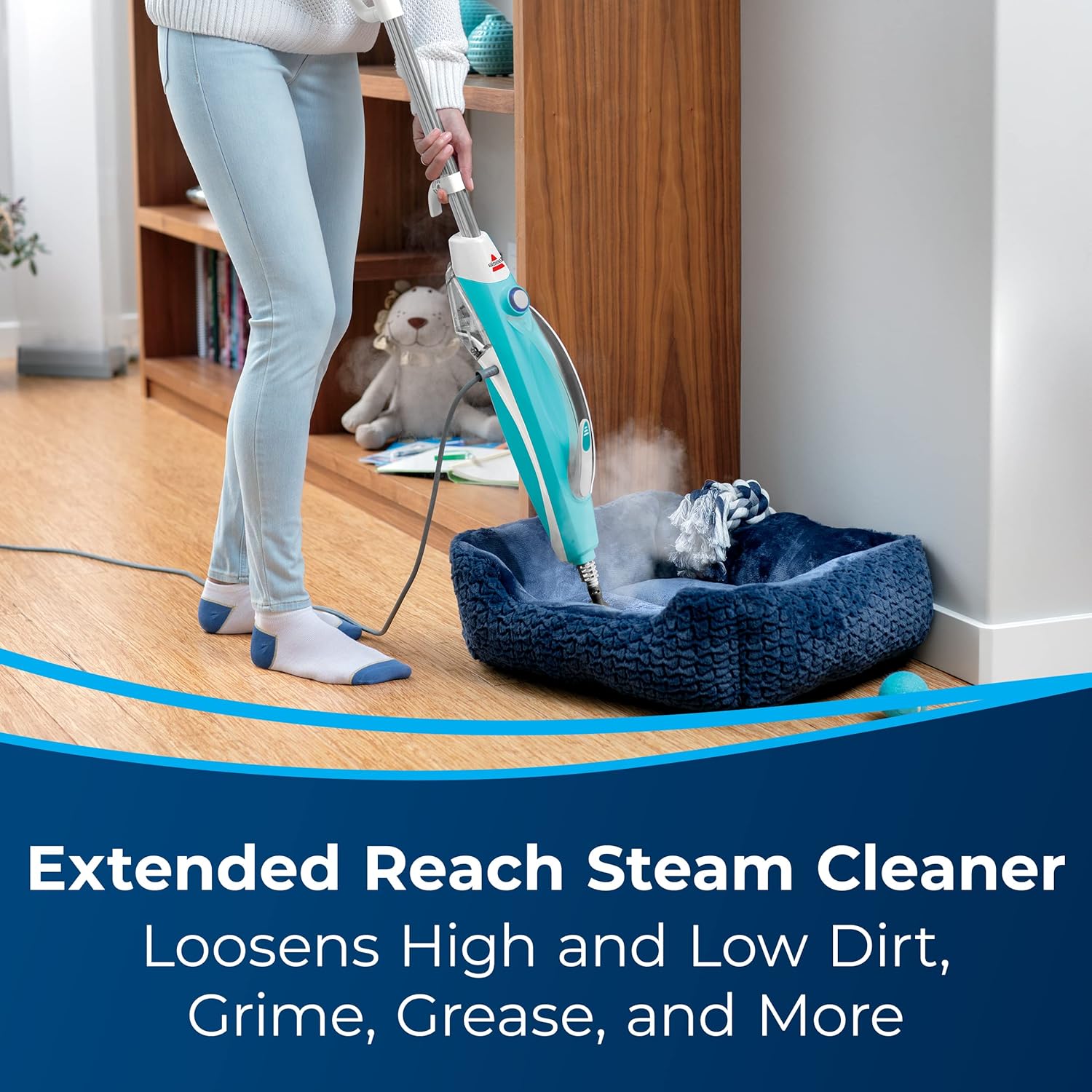 PowerFresh 2-in-1 Lightweight Steam Mop, Sanitizes Hard Floors & Hard Surfaces with On-Demand Steam - SmartGatelb
