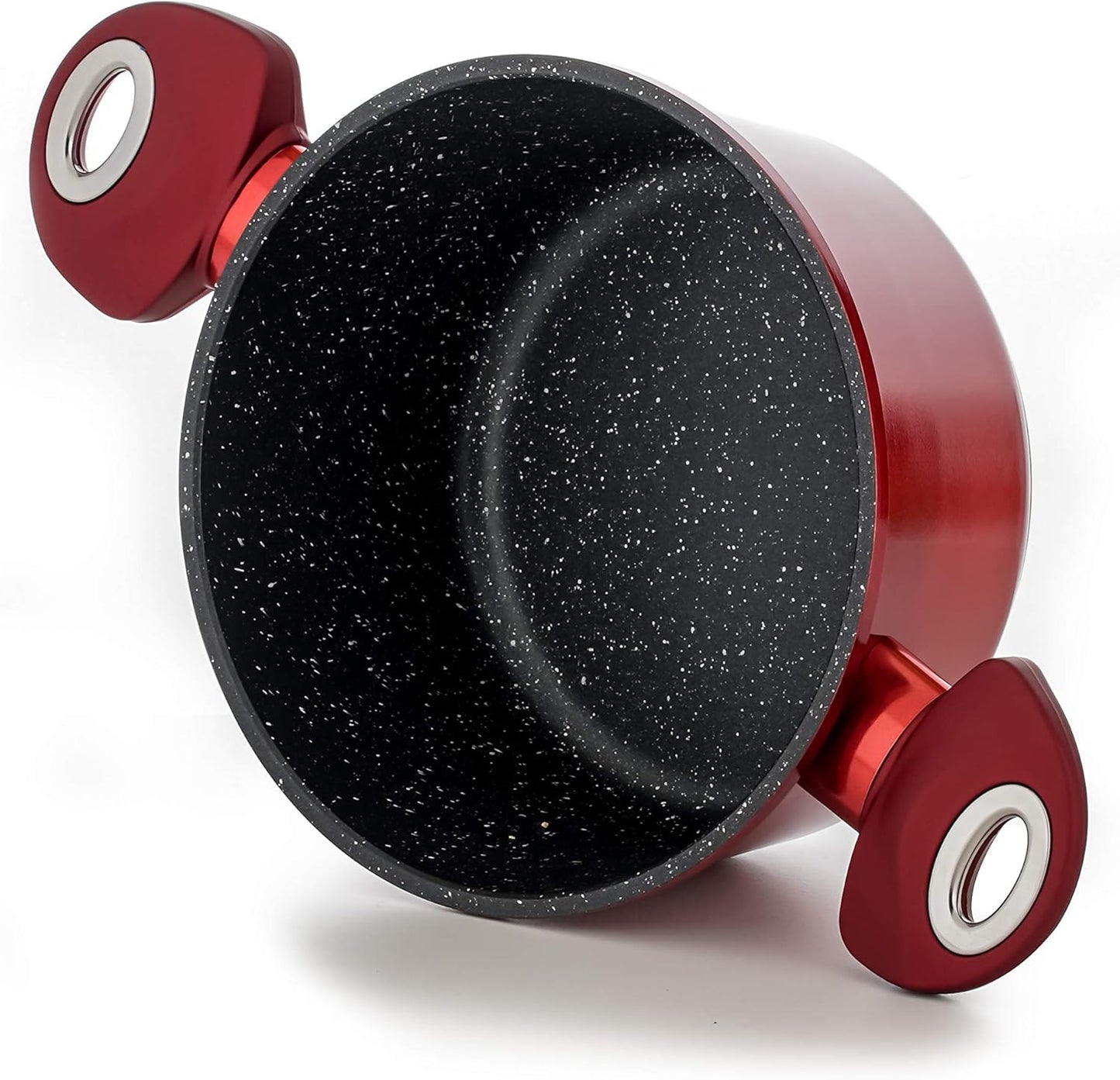 DMS 15-Piece Induction Cookware Cooking Set , Aluminium, Marble Coating, Dishwasher Safe - SmartGatelb