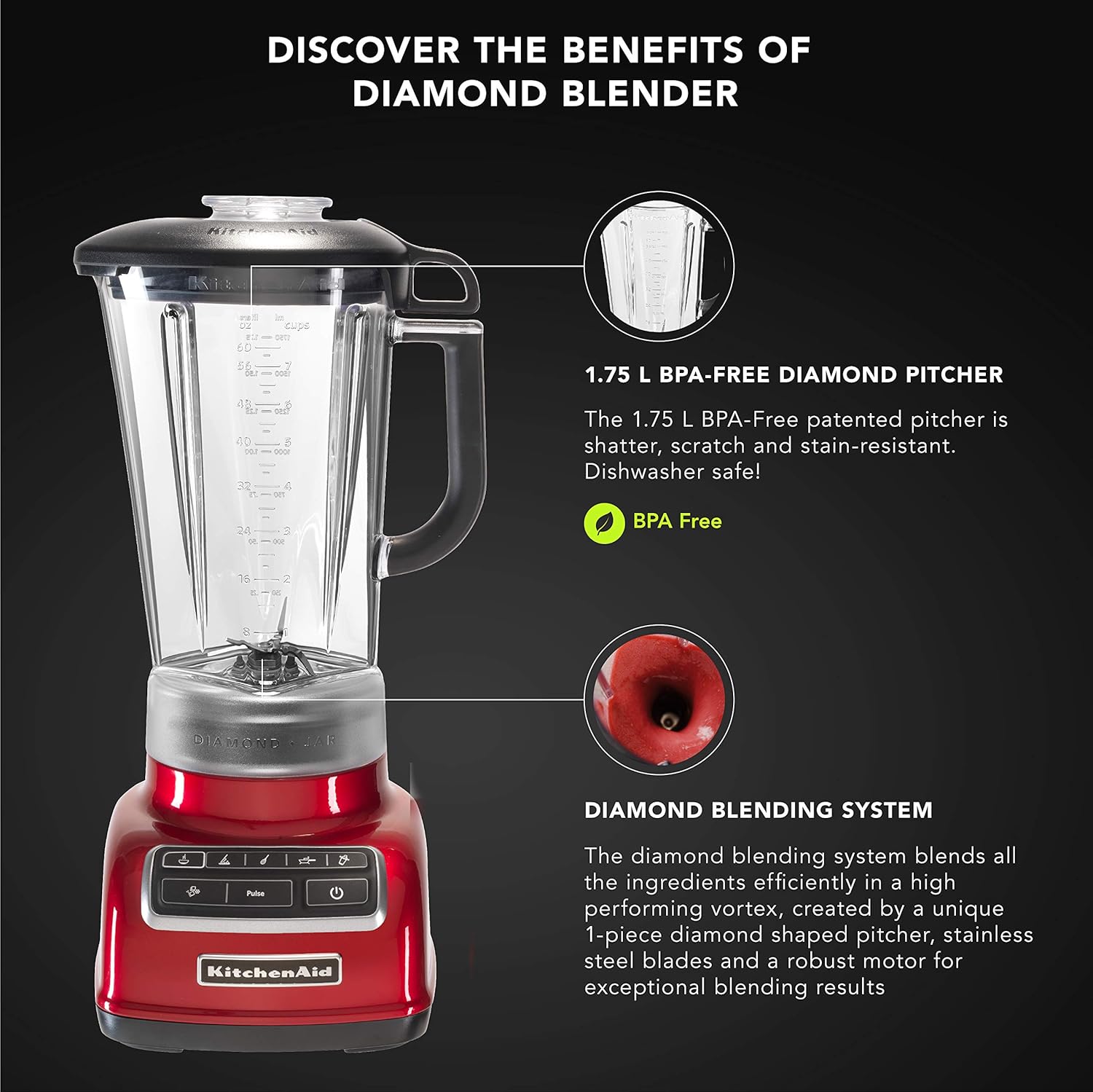 KitchenAid 5KSB1585BCA Blender, 550W - SmartGatelb