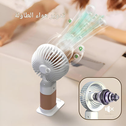 Mini USB Rechargeable Handheld Fan – Pocket-Sized, 3-Speed, Type-C Charging, with Phone Stand - SmartGatelb