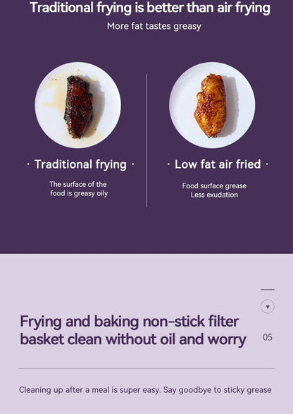 Vizyon Airfryer XXL – 8 L Digital Touch Air Fryer with 10 Auto Programs