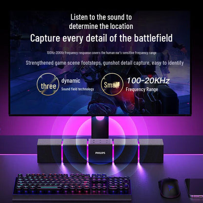 Philips SPA5600 Bluetooth Gaming Desktop Speaker with RGB Lights & Powerful Sound - Smart Gate