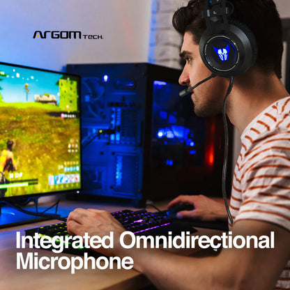 Combat HS46 Gaming Headset (ARG-HS-2846BK) – Wired, 50 mm Driver, USB + 3.5 mm, Telescopic Mic