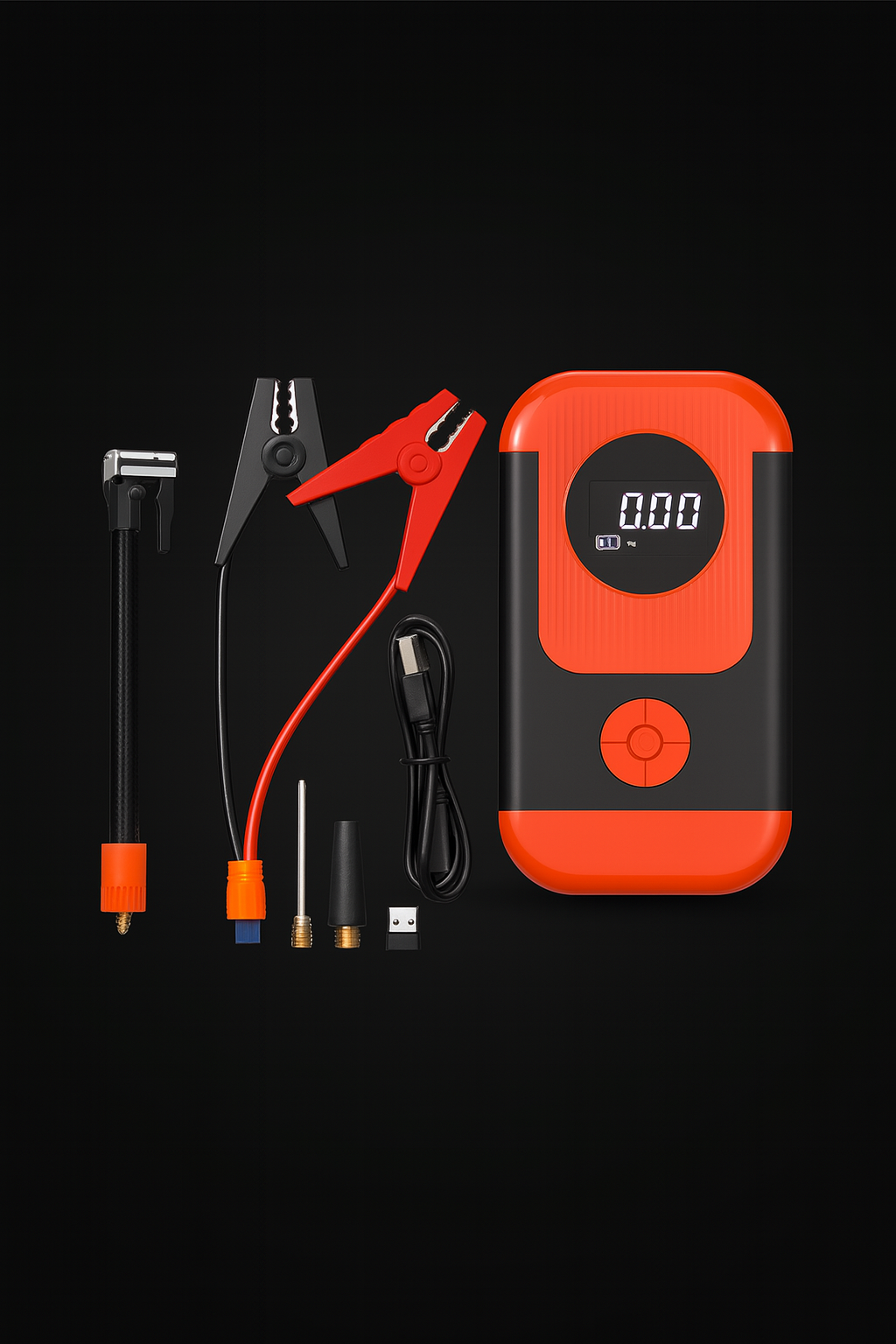 Multi-Function Car Jump Starter & Air Compressor With LED - SmartGatelb