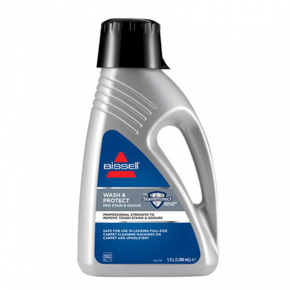 BISSELL Wash & Protect Carpet Cleaning Solution – 1.5L | Pro Stain & Odour Formula with StainProtect™
