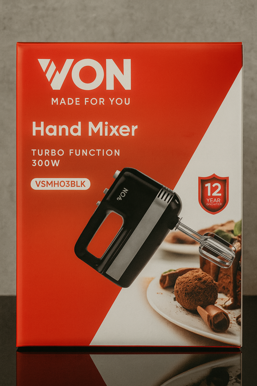 VON Hand Mixer – 300W | Model: VSMH03BLK 5 Speeds + Turbo | With Safety Device - SmartGatelb