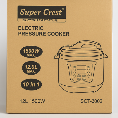 Super Crest Electric Pressure Cooker 12L 1500W - SmartGatelb