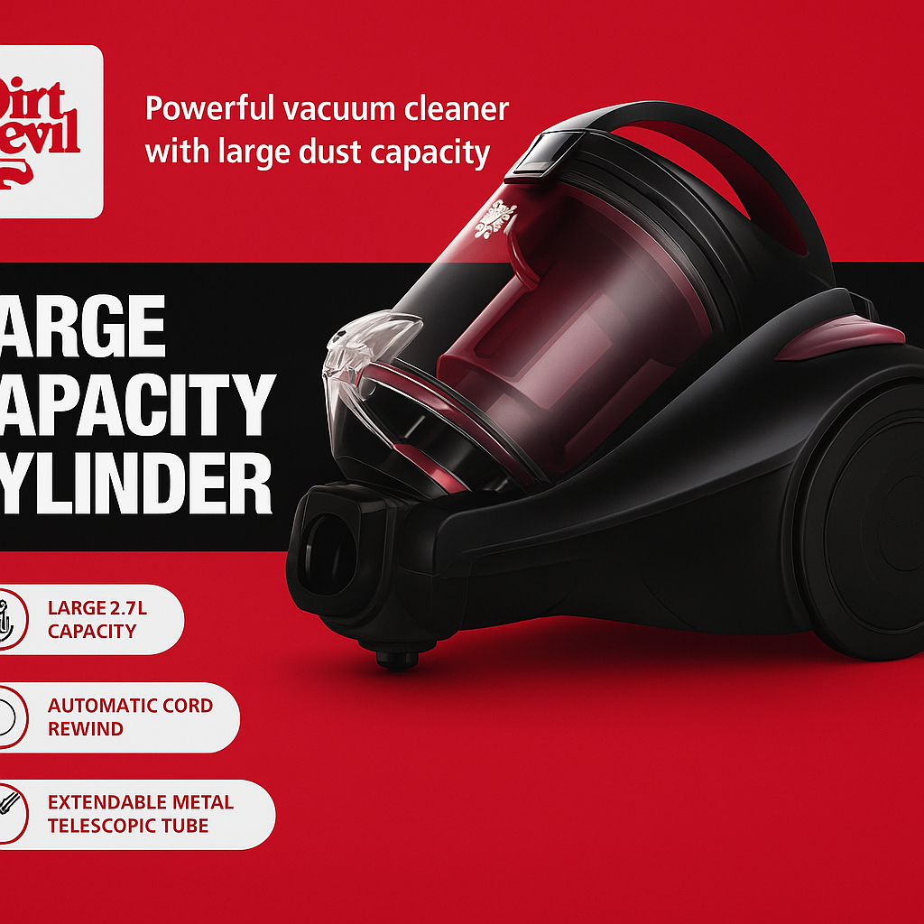 Dirt Devil 800W Vacuum Cleaner - 2.7L - SmartGatelb