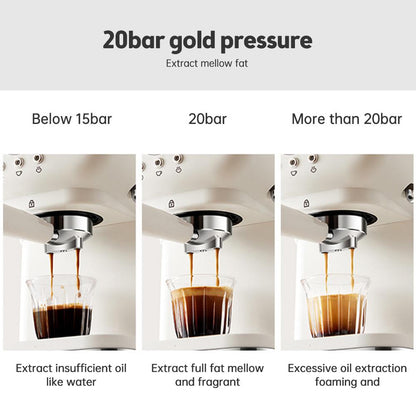 Moccona Espresso Coffee Machine 20 Bar Stainless Steel Espresso Maker with Milk Frother Steam Wand 2 In 1 - SmartGatelb