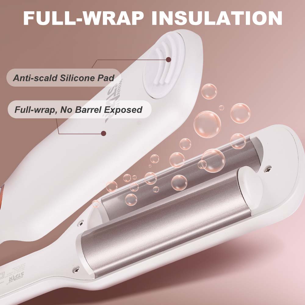 WINNING STAR ST-5773 High Quality PTC Fast Heat Big Wave Hair Curler Two 32mm Rolls Easy Use Ceramic Hair Curling Iron - SmartGatelb