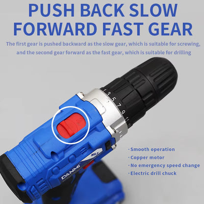 DANMI 20V Cordless Lithium Electric Drill – Model 400120 (2 Batteries Included) - SmartGatelb