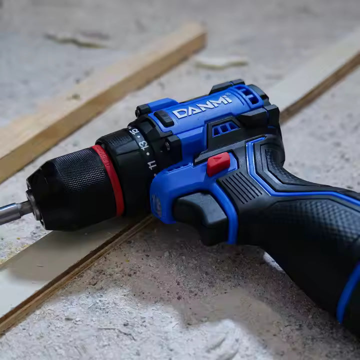 DANMI 16.8V Cordless Brushless Drill – Model 400216 with 2 Batteries & Charger - SmartGatelb