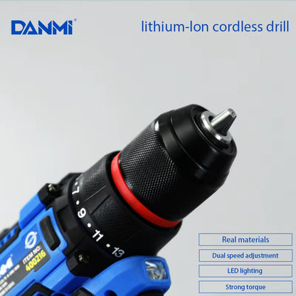 DANMI 16.8V Cordless Brushless Drill – Model 400216 with 2 Batteries & Charger - SmartGatelb