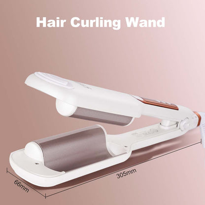 WINNING STAR ST-5773 High Quality PTC Fast Heat Big Wave Hair Curler Two 32mm Rolls Easy Use Ceramic Hair Curling Iron - SmartGatelb