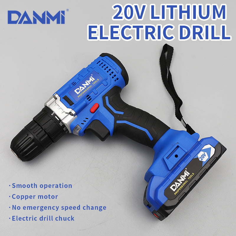 DANMI 20V Cordless Lithium Electric Drill – Model 400120 (2 Batteries Included) - SmartGatelb