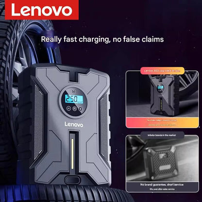 Lenovo Portable Car Tire Inflator 12V – Air Pump with Digital Gauge & LED Light - Smart Gate