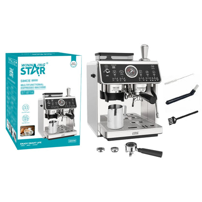 Winning Star St-9714 Semi-Automatic Electric 20bar Pump Pressure Coffee Maker Coffee Machine Espresso With Grinding - SmartGatelb