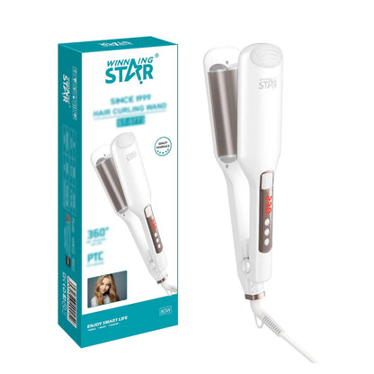 WINNING STAR ST-5773 High Quality PTC Fast Heat Big Wave Hair Curler Two 32mm Rolls Easy Use Ceramic Hair Curling Iron - SmartGatelb