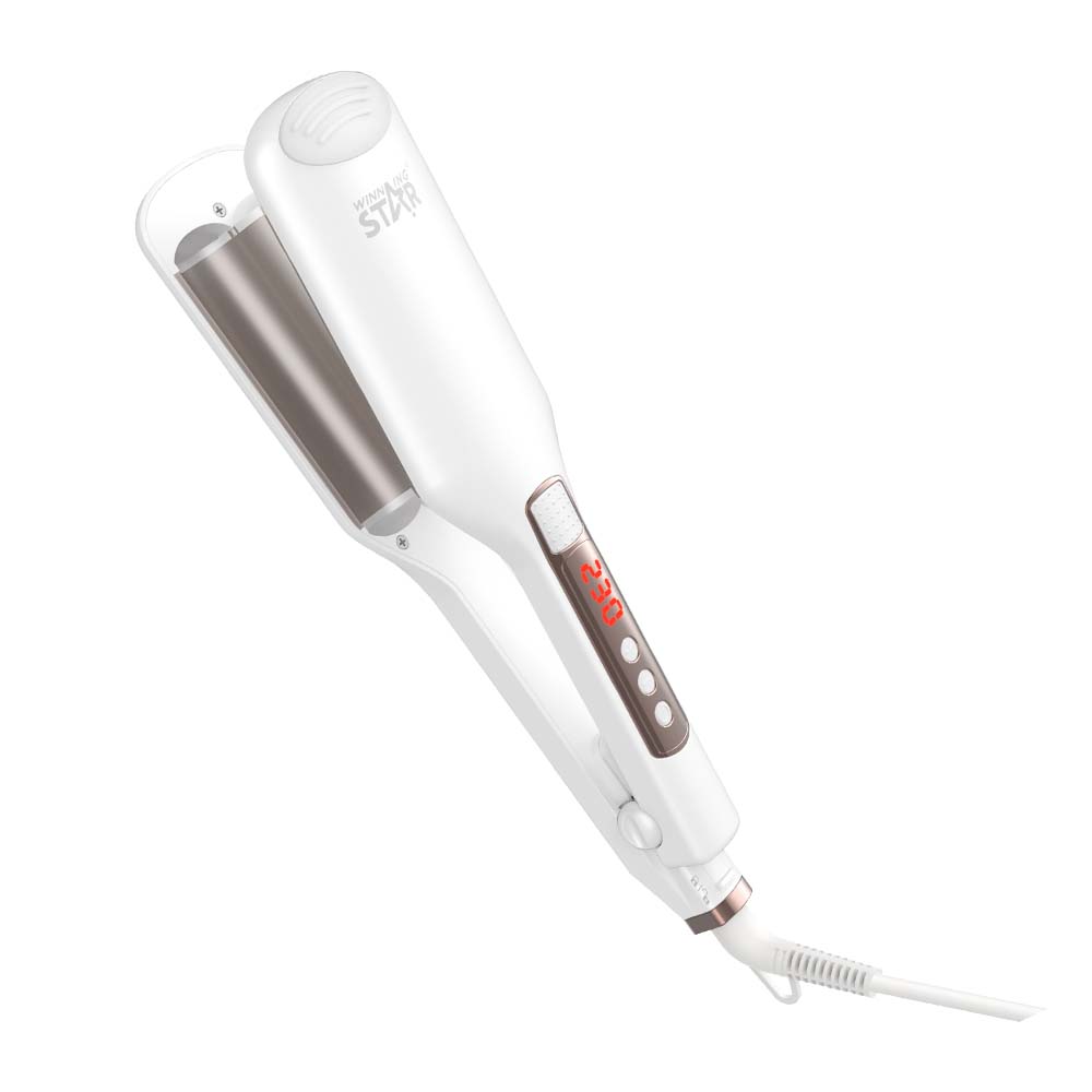 WINNING STAR ST-5773 High Quality PTC Fast Heat Big Wave Hair Curler Two 32mm Rolls Easy Use Ceramic Hair Curling Iron - SmartGatelb