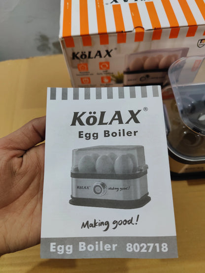 KOLAX 200 W Egg Boiler – Fast & Safe Automatic Egg Cooker with Stainless Steel Plate & One-Touch Operation