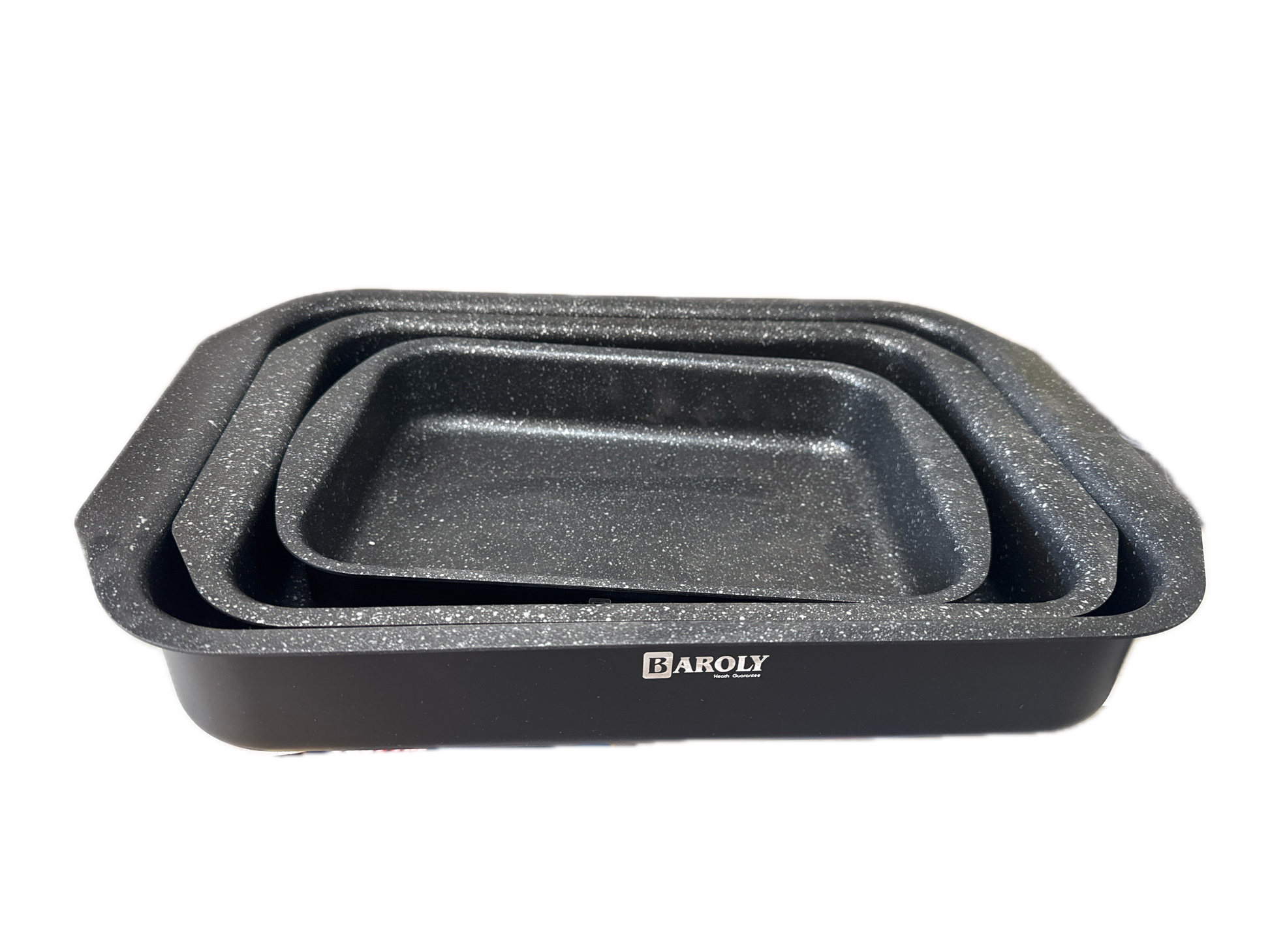 Baroly Non-Stick Square Baking Pan Set – 3pcs (25x18cm, 30x22cm, 35x25cm) – Heavy Gauge, Oven Safe, Eco-Friendly - SmartGatelb