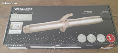 SilverCrest 70W Digital Hair Curler – Gold Curling Iron with Digital Display & Adjustable Temperature