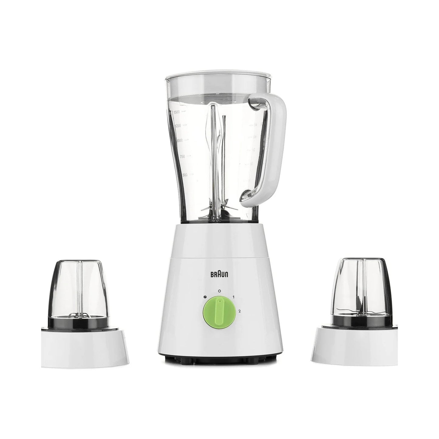 Braun Blender With Mill 1.75L JB0123WH - 500W, 2 Mills, Ice Crushing