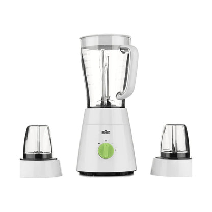 Braun Blender With Mill 1.75L JB0123WH - 500W, 2 Mills, Ice Crushing