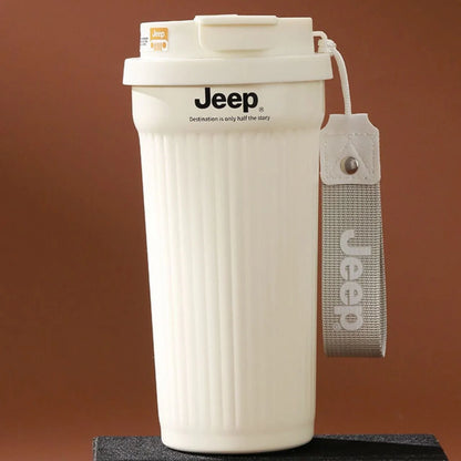 Jeep 550ml Insulated Travel Mug – Stainless Steel Vacuum Coffee Tumbler with Leak-Proof Lid