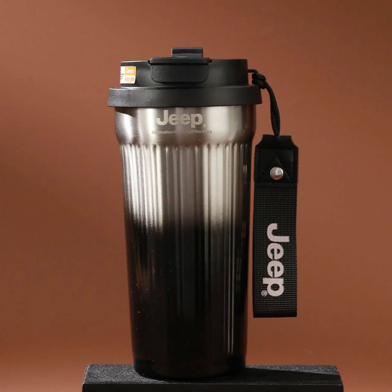 Jeep 550ml Insulated Travel Mug – Stainless Steel Vacuum Coffee Tumbler with Leak-Proof Lid