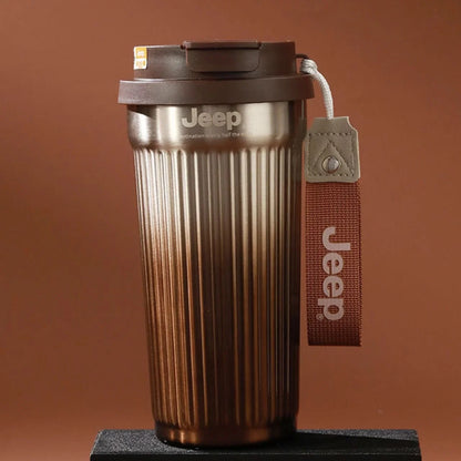 Jeep 550ml Insulated Travel Mug – Stainless Steel Vacuum Coffee Tumbler with Leak-Proof Lid