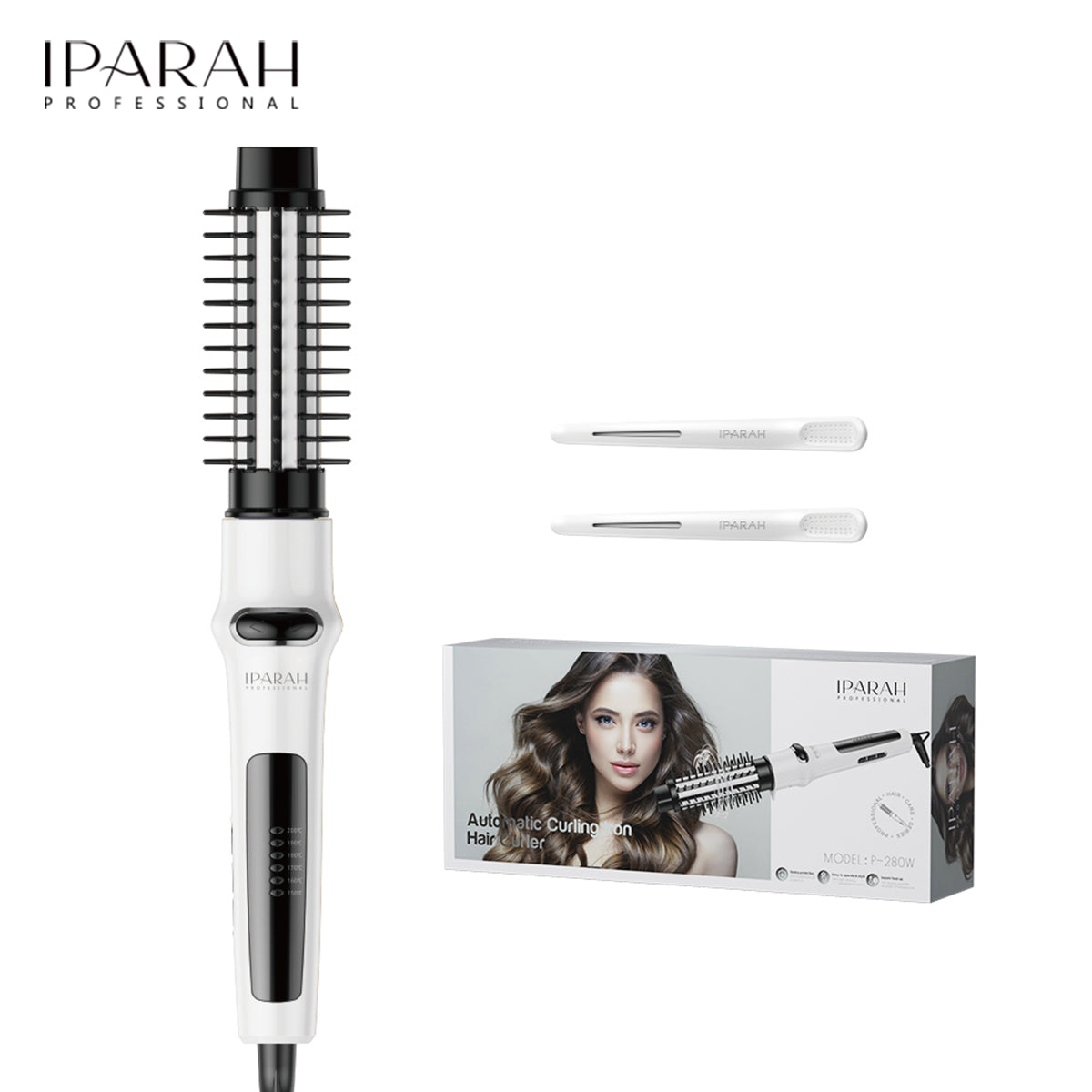 IPARAH P-280 Hair Styling Automatic Curling Brush Professional Salon Hair Curler - SmartGatelb