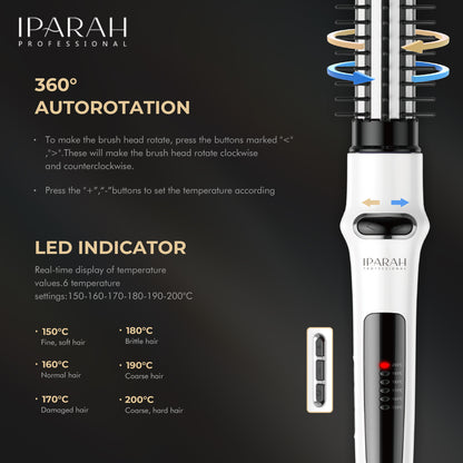 IPARAH P-280 Hair Styling Automatic Curling Brush Professional Salon Hair Curler - SmartGatelb