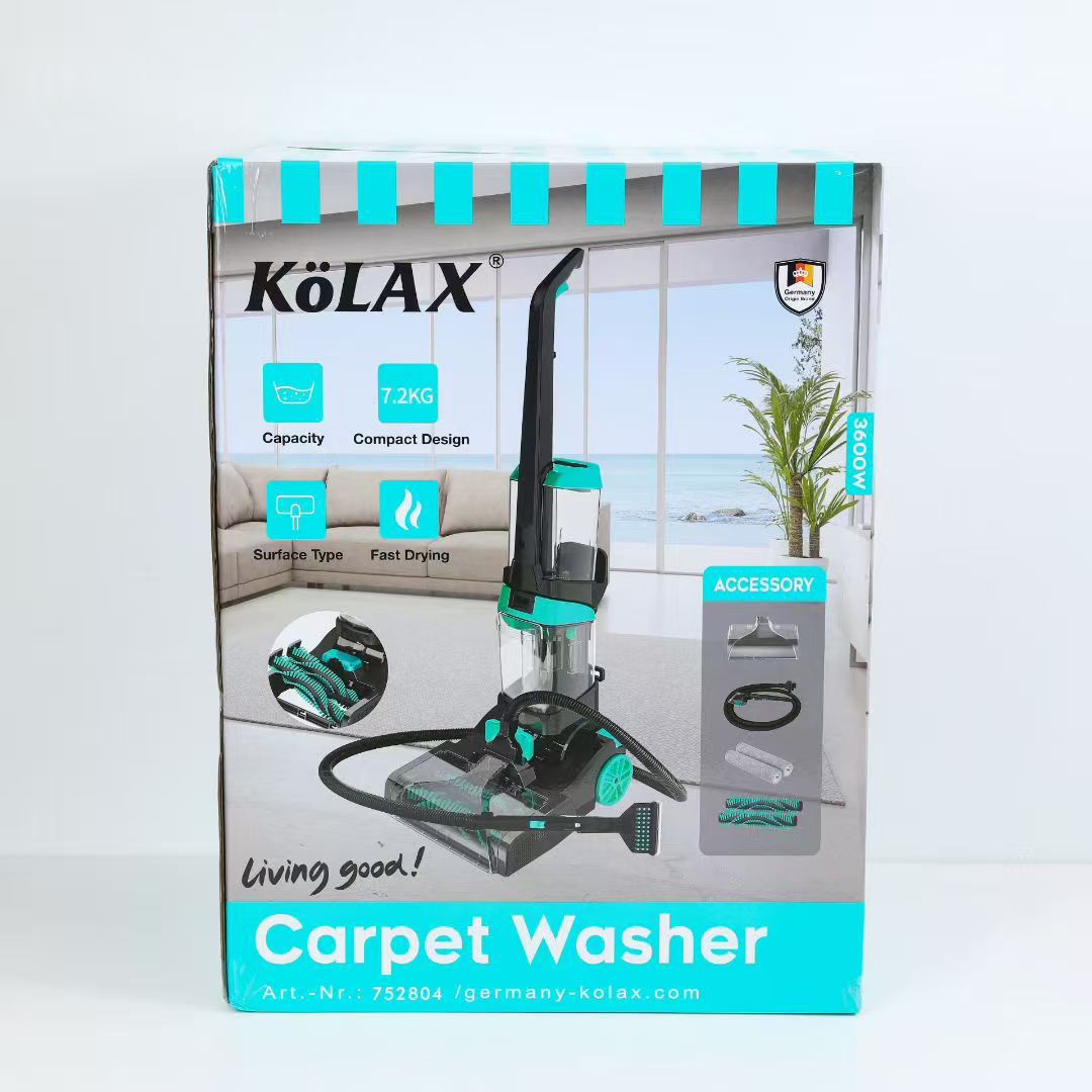 KOLAX 752804 Carpet Washer – Upright Carpet Cleaner with Dual Water Tanks, 3 Attachments & Self-Cleaning Mode