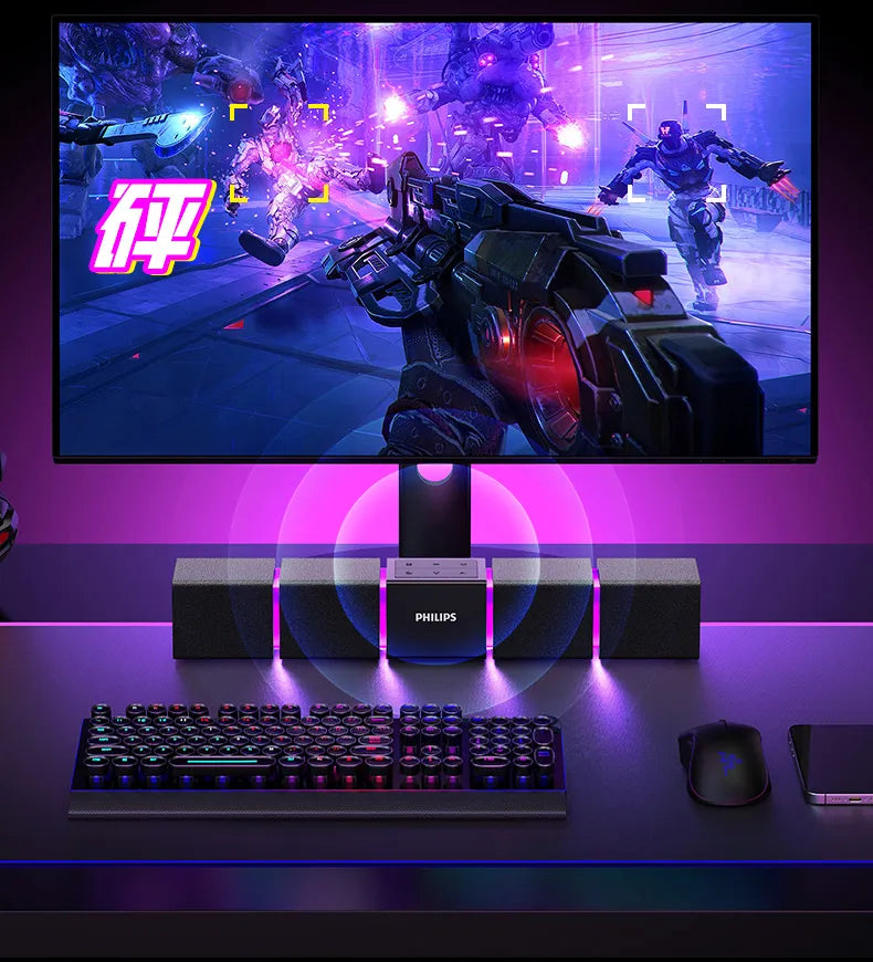 Philips SPA5600 Bluetooth Gaming Desktop Speaker with RGB Lights & Powerful Sound - Smart Gate