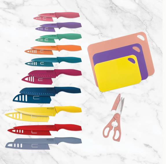 Cutlery Set with Cutting Board (25 Piece Set) - SmartGatelb