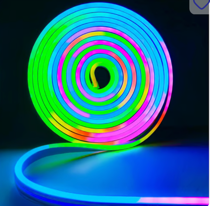 RiXME 5m RGB Neon LED Strip Music Sync Color Changing with Remote Control 5-Volt - SmartGatelb