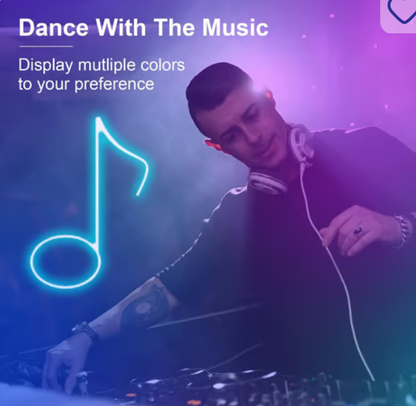 RiXME 5m RGB Neon LED Strip Music Sync Color Changing with Remote Control 5-Volt - SmartGatelb