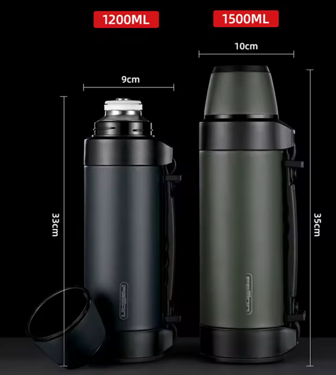 FEIJIAN 1200ml Stainless Steel Thermos - SmartGatelb