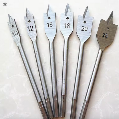 DANMI 6PCS Wood Flat Drill Bit Set – High Carbon Steel - SmartGatelb