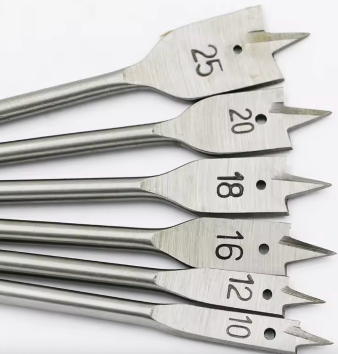 DANMI 6PCS Wood Flat Drill Bit Set – High Carbon Steel - SmartGatelb