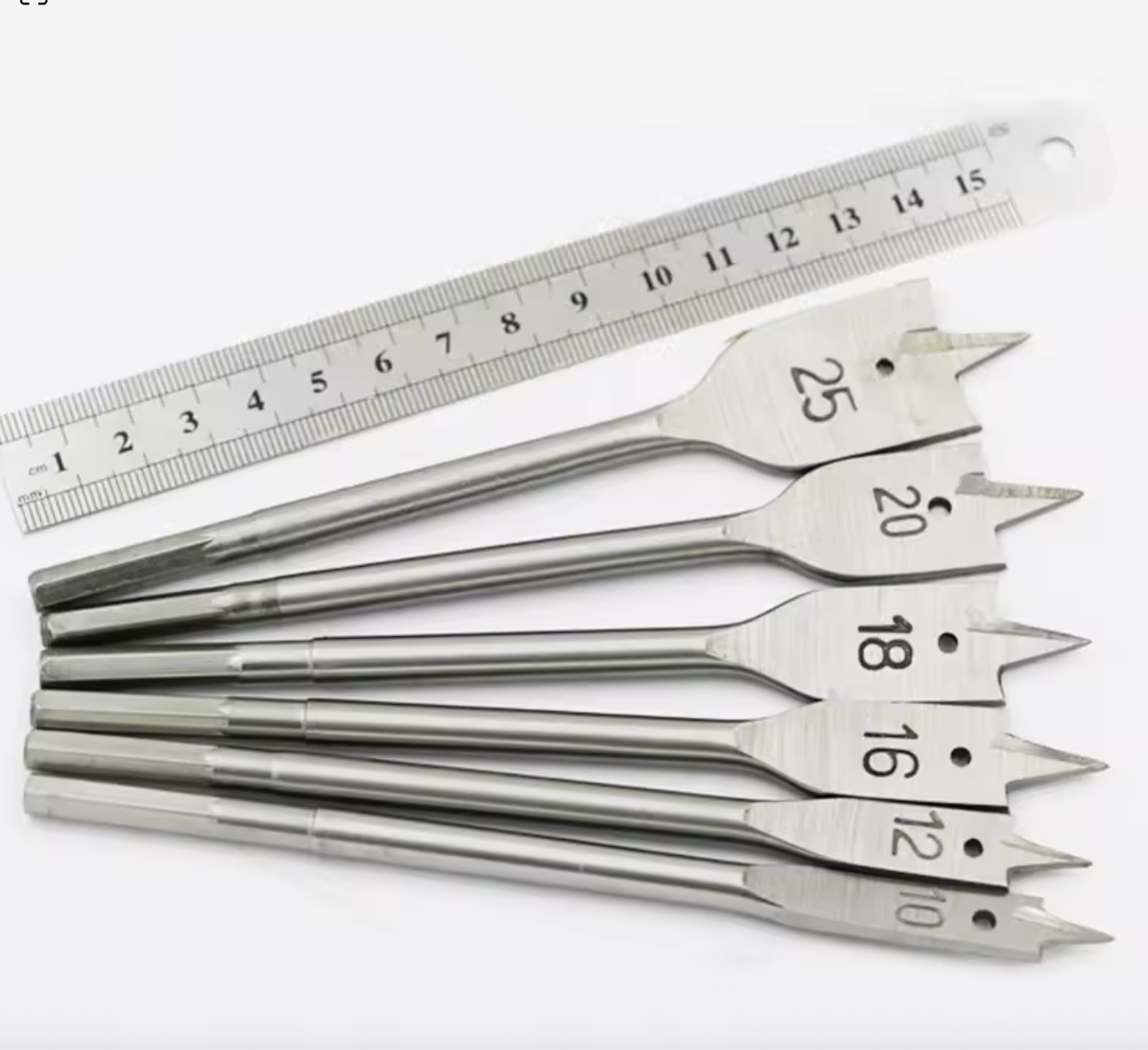 DANMI 6PCS Wood Flat Drill Bit Set – High Carbon Steel - SmartGatelb