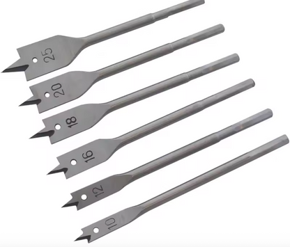 DANMI 6PCS Wood Flat Drill Bit Set – High Carbon Steel - SmartGatelb