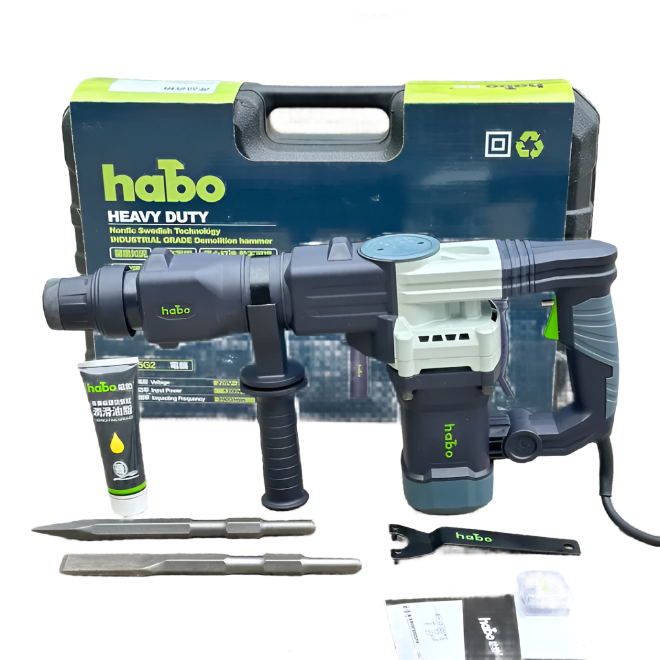 HABO H35G2 17mm Demolition Hammer – 1200W Concrete Chiseling Machine - SmartGatelb