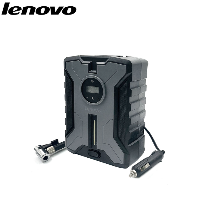 Lenovo Portable Car Tire Inflator 12V – Air Pump with Digital Gauge & LED Light - Smart Gate