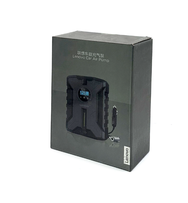 Lenovo Portable Car Tire Inflator 12V – Air Pump with Digital Gauge & LED Light - Smart Gate