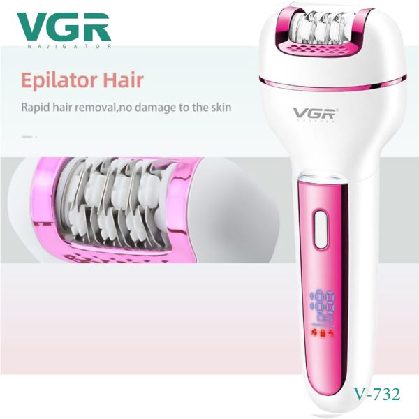 VGR V-732 Epilator for Women – Electric Hair Removal Device for Smooth Skin - Smart Gate